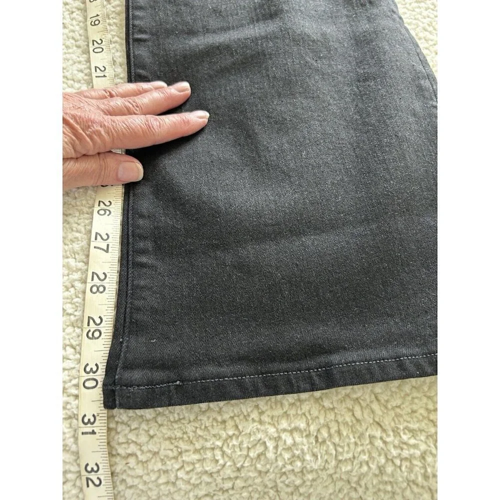 Madewell Womens Mid-Rise Full Length Kick Out Black Denim Jeans Size 32 - Picture 12 of 15